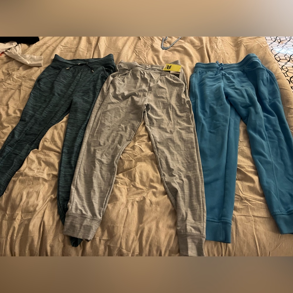 3 piece bundle; All in motion size L 10/12; joggers (2) both new (1 tag); sweatp